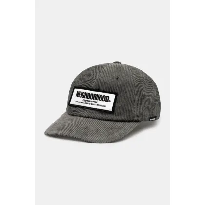 Zdjęcie NEIGHBORHOOD czapka z daszkiem bawełniana Corduroy Dad Cap kolor zielony z aplikacją 242YGNH.HT04