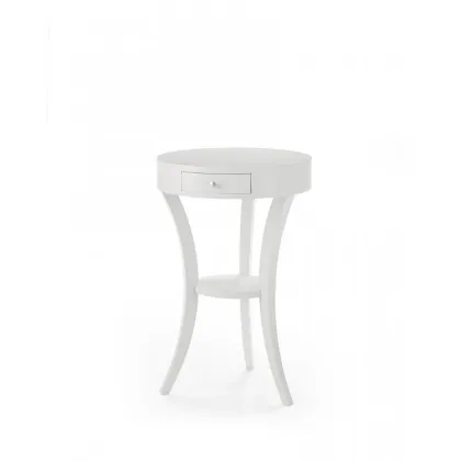 Zdjęcie Oryginalny, okrągły stolik kawowy z lakierowaną szufladą - Zanini