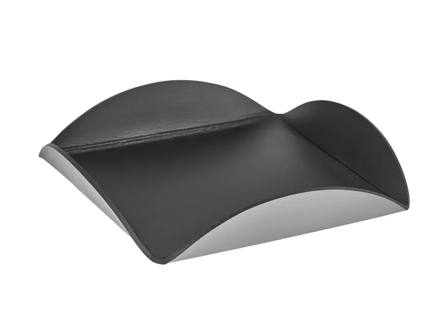 obrazek 1 Czarna skórzana podkładka na stół o wymiarach 25x25xH2,5 cm