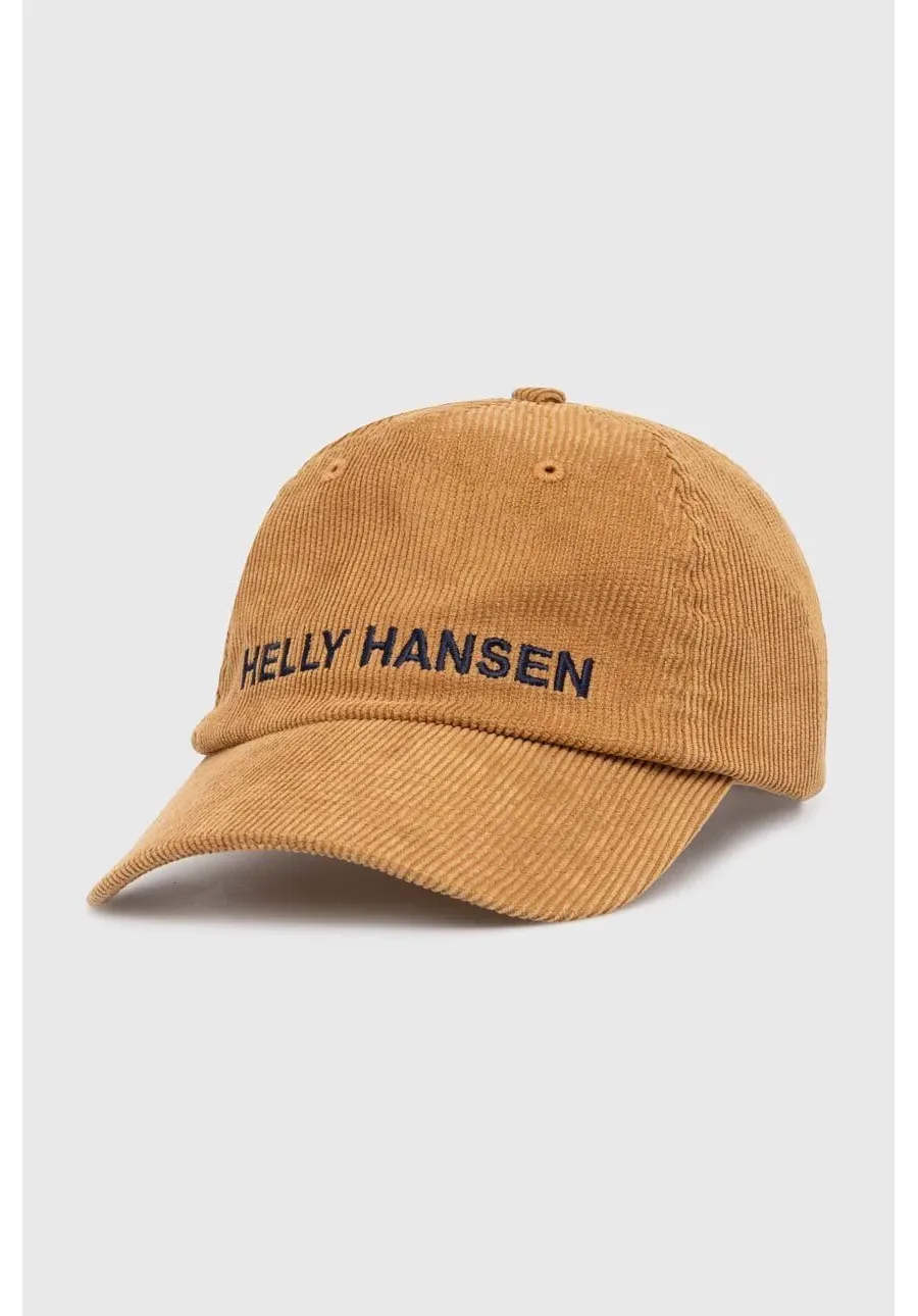 obrazek 1 Helly Hansen czapka z daszkiem sztruksowa Graphic Cap kolor brązowy z aplikacją