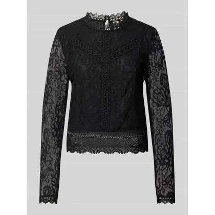 Zdjęcie Top z koronki o kroju regular fit ze stójką model ‘NEW KARO’