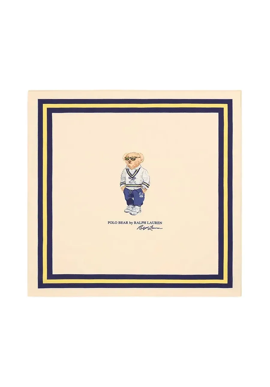 obrazek 1 Polo Ralph Lauren chusta bawełniana męska kolor biały wzorzysta 449973182