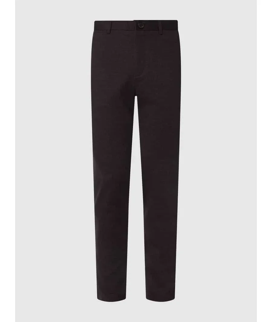 obrazek 1 Chinosy o kroju tapered fit z dodatkiem streczu model ‘Liam’