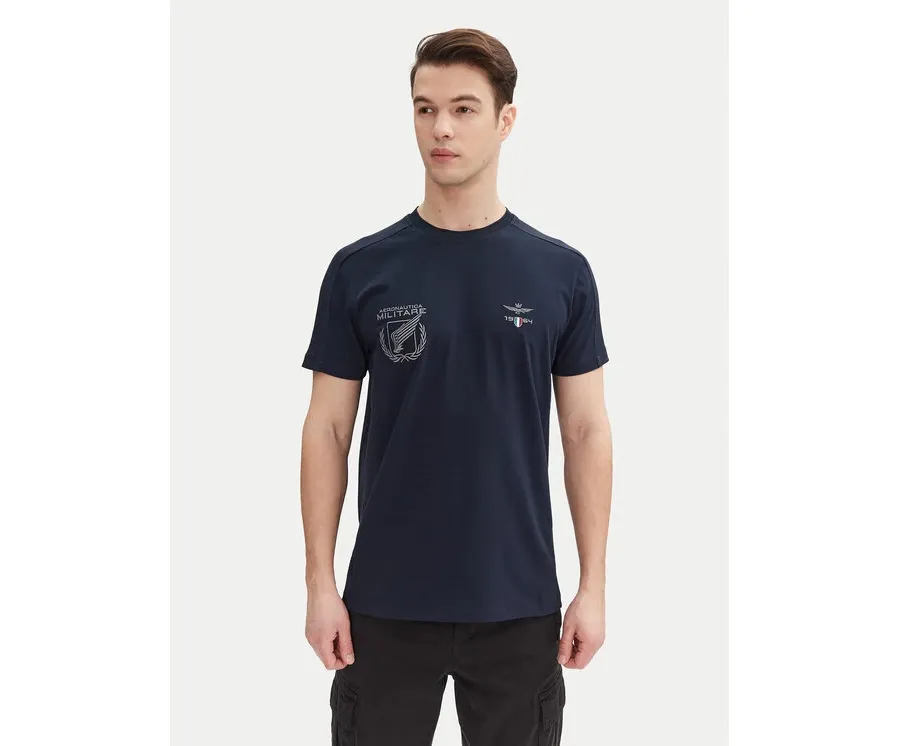 obrazek 1 Aeronautica Militare T-Shirt 251TS2380J674 Granatowy Regular Fit