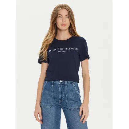 Zdjęcie Tommy Hilfiger T-Shirt WW0WW40276 Granatowy Regular Fit