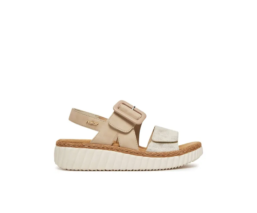 obrazek 1 Rieker Sandały 69260-60 Beżowy