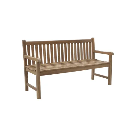 Zdjęcie Piękna stylowa ławka Classica do ogrodu i na taras z drewna tekowego