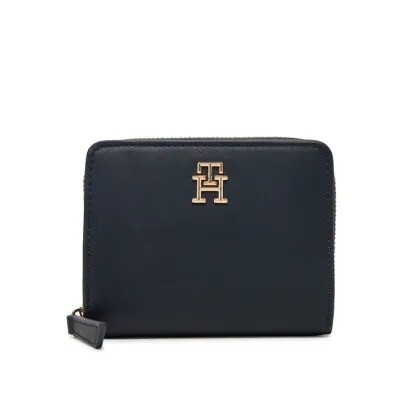 Zdjęcie Tommy Hilfiger Mały Portfel Damski Th Logotape Med Za AW0AW17408 Granatowy