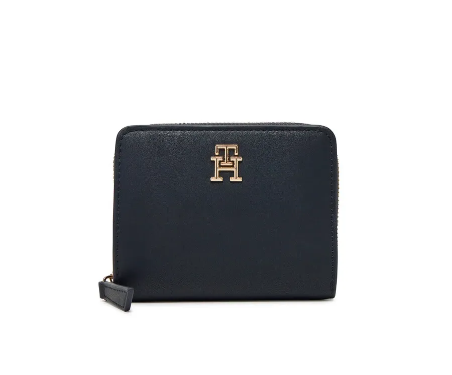 obrazek 1 Tommy Hilfiger Mały Portfel Damski Th Logotape Med Za AW0AW17408 Granatowy