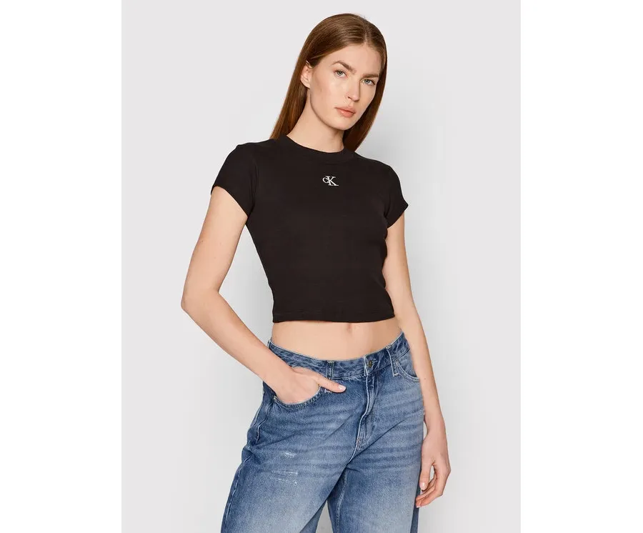 obrazek 1 Calvin Klein Jeans T-Shirt J20J218337 Czarny Slim Fit