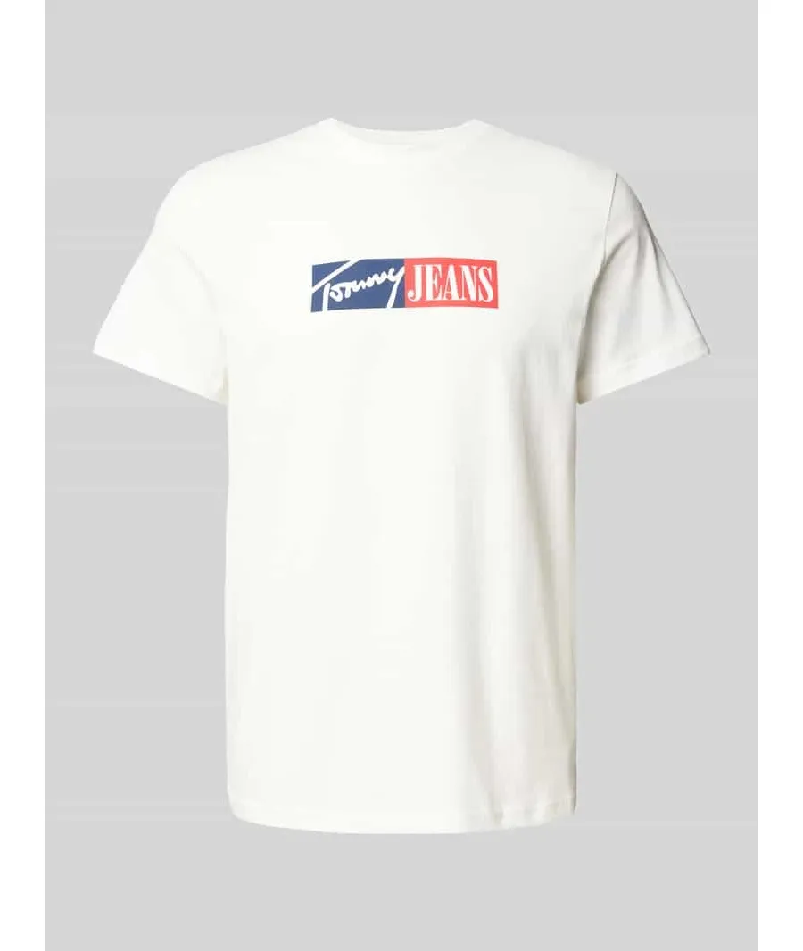 obrazek 1 T-shirt o kroju slim fit z nadrukiem z logo