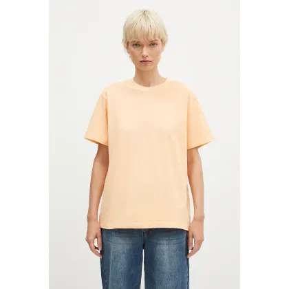 Zdjęcie New Balance t-shirt bawełniany Athletics Jersey damski kolor pomarańczowy WT41501PAE