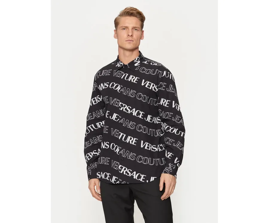 obrazek 1 Versace Jeans Couture Koszula 76GAL2R0 Czarny Regular Fit