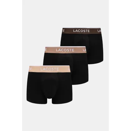 Zdjęcie Lacoste bokserki 3-pack męskie kolor czarny