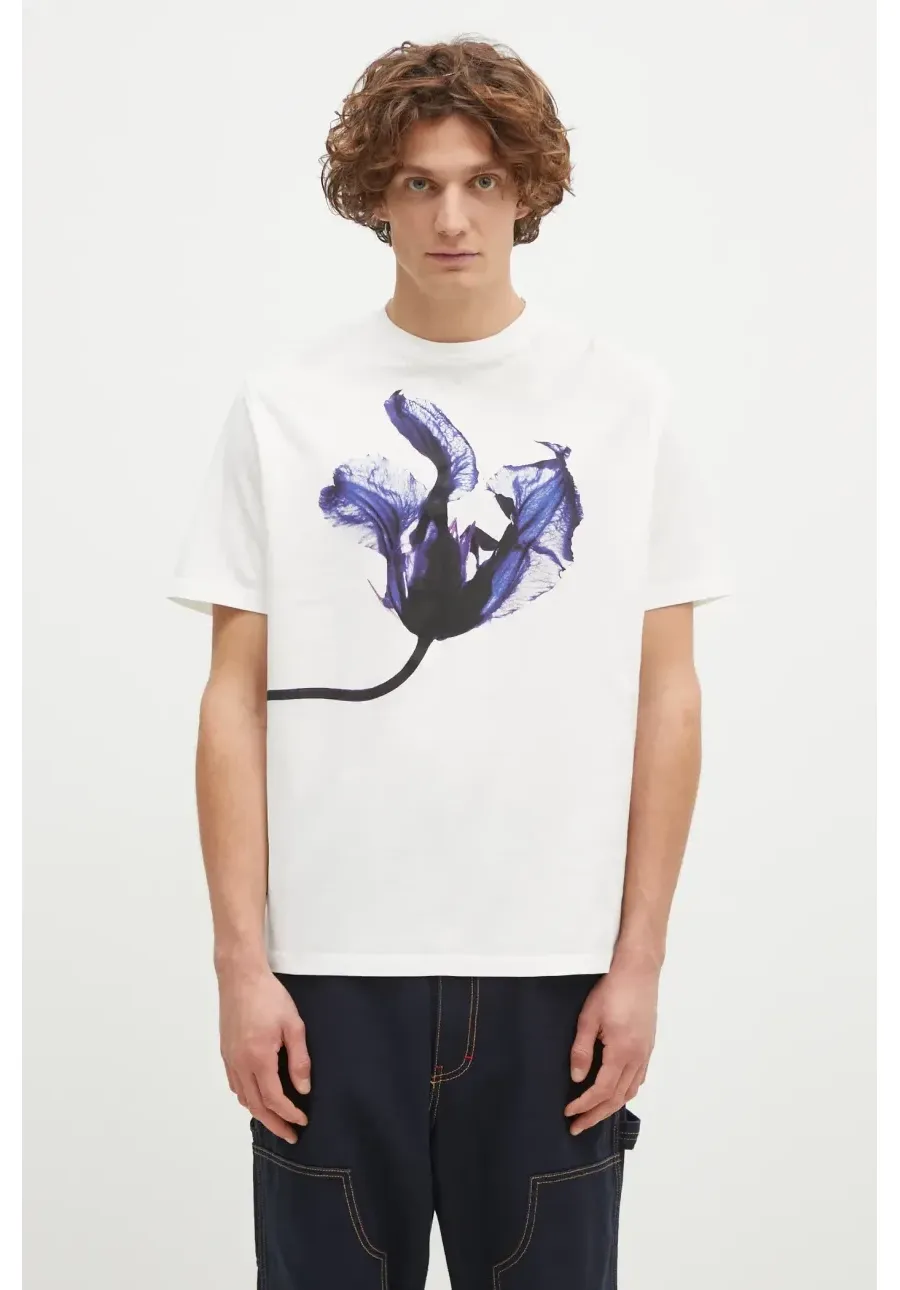 obrazek 1 Paul Smith t-shirt bawełniany męski kolor biały z nadrukiem M1R-919T-NP4735
