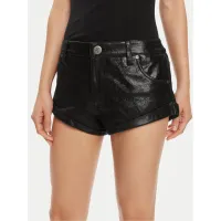 Zdjęcie One Teaspoon Szorty skórzane Bandits 26208B Czarny Relaxed Fit