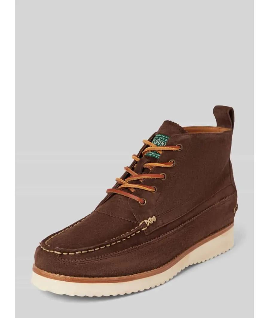 obrazek 1 Buty sznurowane ze skóry z ozdobnym szwem model ‘RANGER’