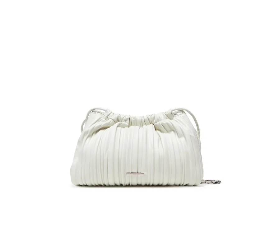 obrazek 1 Calvin Klein Torebka Drawstring Plisse Crossbody LV04F3076G Biały