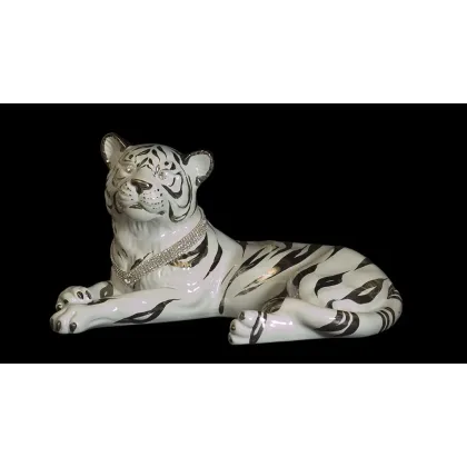 Picture Tiger figure with crystals for the living room