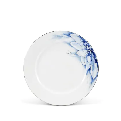 Zdjęcie Luksusowy porcelanowy talerz deserowy malowany kobaltem i platyną – Rudolf Kampf
