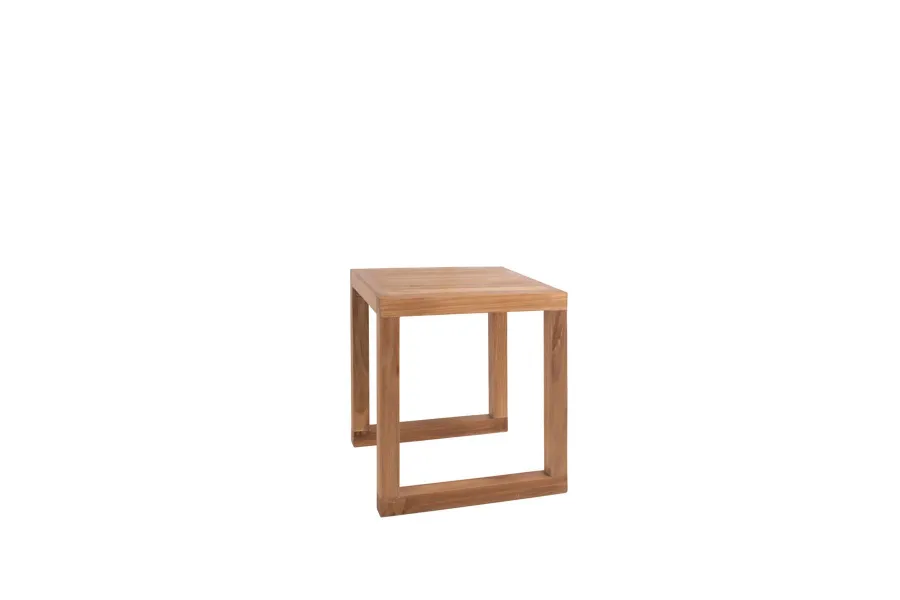 obrazek 4 Elegancki kwadratowy stolik Boxer wykonany z naturalnego drewna tekowego