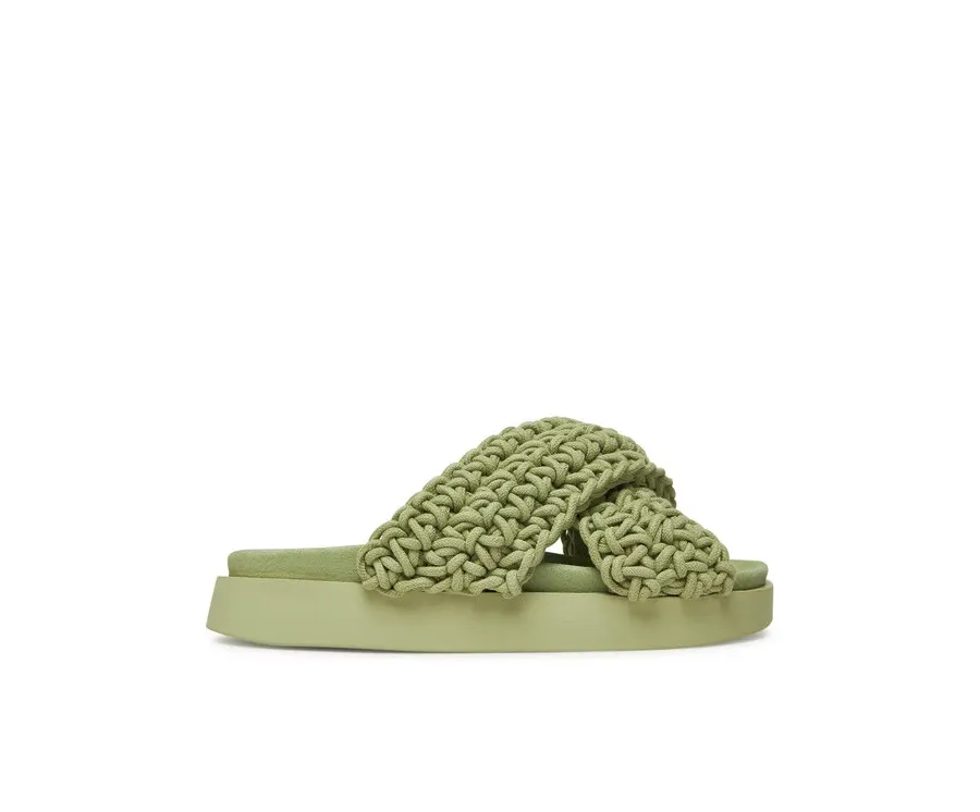obrazek 1 Inuikii Klapki Woven 70104-105 Zielony