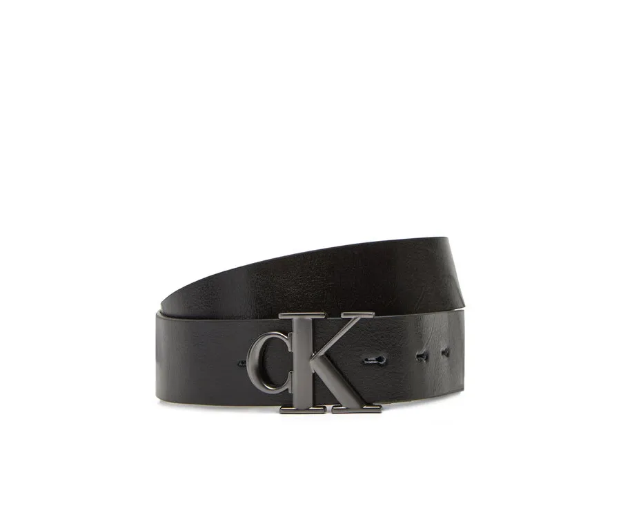 obrazek 1 Calvin Klein Jeans Pasek Męski Monogram Plaque Buckle 35Mm Adj/Rev LV04G7033G Czarny