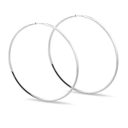 Zdjęcie Klasyczne kolczyki koła z białego złota KLENOTA