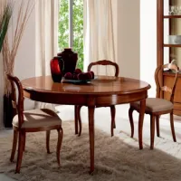 Picture Extendable round table made of solid wood