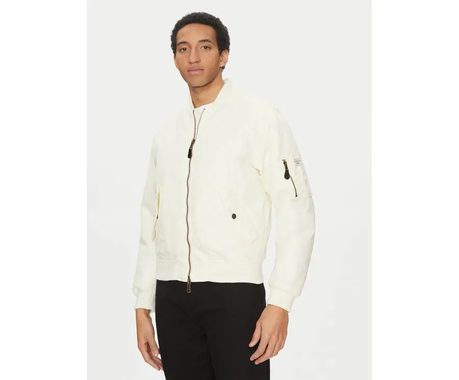 obrazek 1 Guess Jeans Kurtka bomber M5RL81 WHAA2 Écru Regular Fit