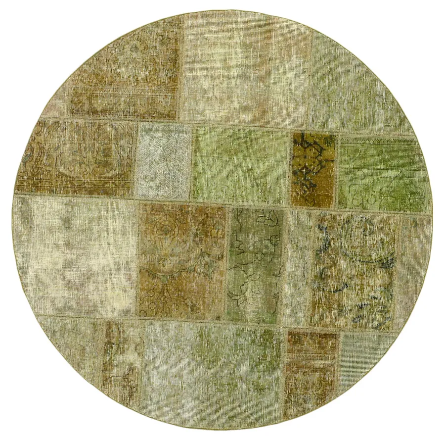 obrazek 1 Cudowny zielony dywan okrągły perski - ROUND GREEN 0995