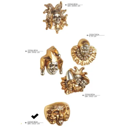 Picture Italian mask with three grimaces - Valle d'oro Patchi