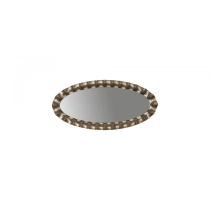 Picture Beautiful, oval glass mirror with a bronze finish - Zanini