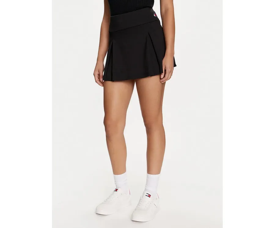 obrazek 1 Tommy Jeans Spódnica mini Tjw Box Pleat Jersey DW0DW18489 Czarny Regular Fit