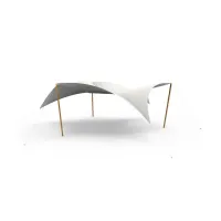 Picture Hexagonal Manta sail 1264×1315 cm for a unique garden