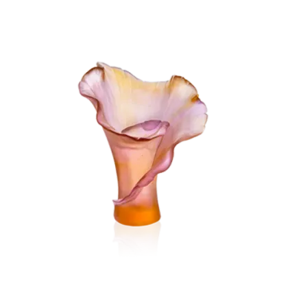 Zdjęcie Kryształowy średni wazon o kształcie płatków róży – marka Daum