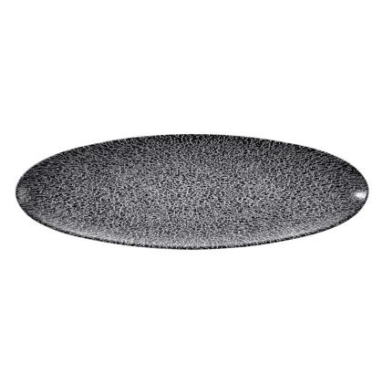 Zdjęcie Porcelanowy wąski talerz do serwowania 35x12 cm zdobiony czarnym ornamentem – Seltmann Weiden