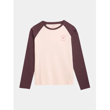 Zdjęcie 4F Bluzka 4FJAW23TLONF143 Fioletowy Regular Fit