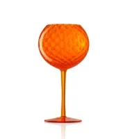 Picture Decorative red wine glass made of Murano glass