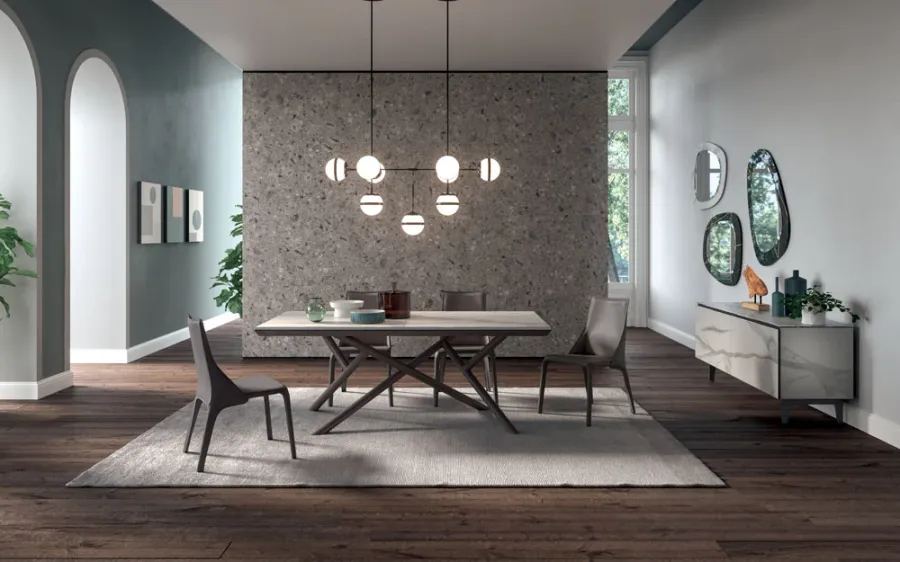 obrazek 2 Designerskie lustro do salonu, jadalni z fazowanym brzegiem