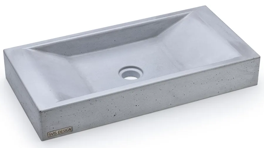 obrazek 1 Luksusowa umywalka 60 cm SIRIUS BASIC – jasnoszary, bez dekoru, lakier matowy