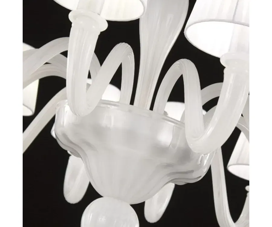 obrazek 7 Piękna lampa sufitowa wykonana z ręcznie robionego szkła murano - prosto z Włoch