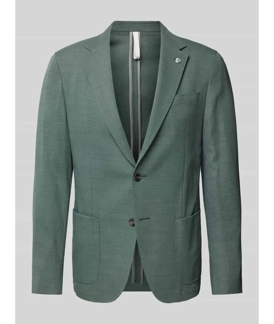 obrazek 1 Marynarka wełniana z nakładanymi, wpuszczanymi kieszeniami model ‘Acon’