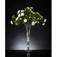 Picture A wonderful set of white peonies with a glass vase