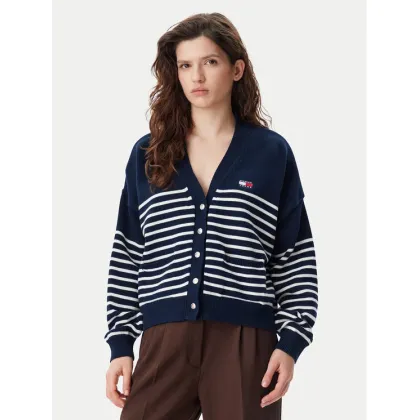 Zdjęcie Tommy Jeans Kardigan DW0DW20257 Granatowy Relaxed Fit