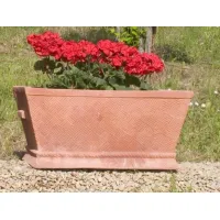 Picture Oblong flower pot made of terracotta - Fornace Masini