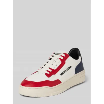 Zdjęcie Sneakersy skórzane z detalem z logo