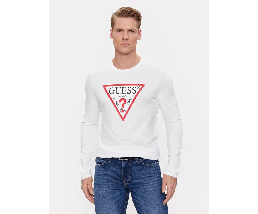 obrazek 1 Guess Longsleeve M2YI31 I3Z11 Biały Slim Fit