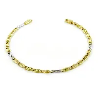 Picture Elegant men's bracelet in yellow and white gold