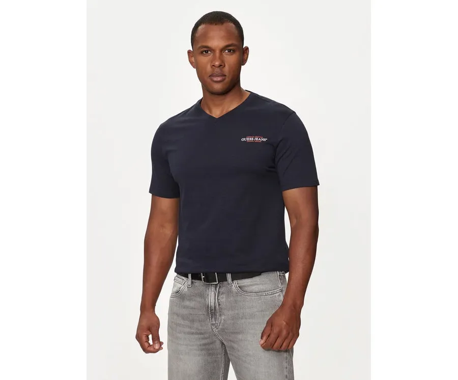 obrazek 1 Guess Jeans T-Shirt M4YI50 K8HM0 Granatowy Slim Fit